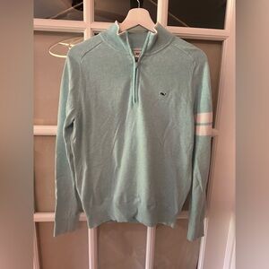 Vineyard Vines Blue Quarter-Zip Sweater